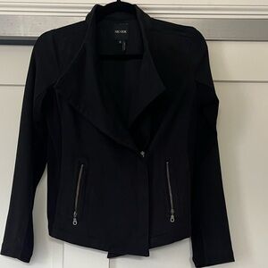 NIC+ZOE Women's Black Faux Suede Moto Jacket